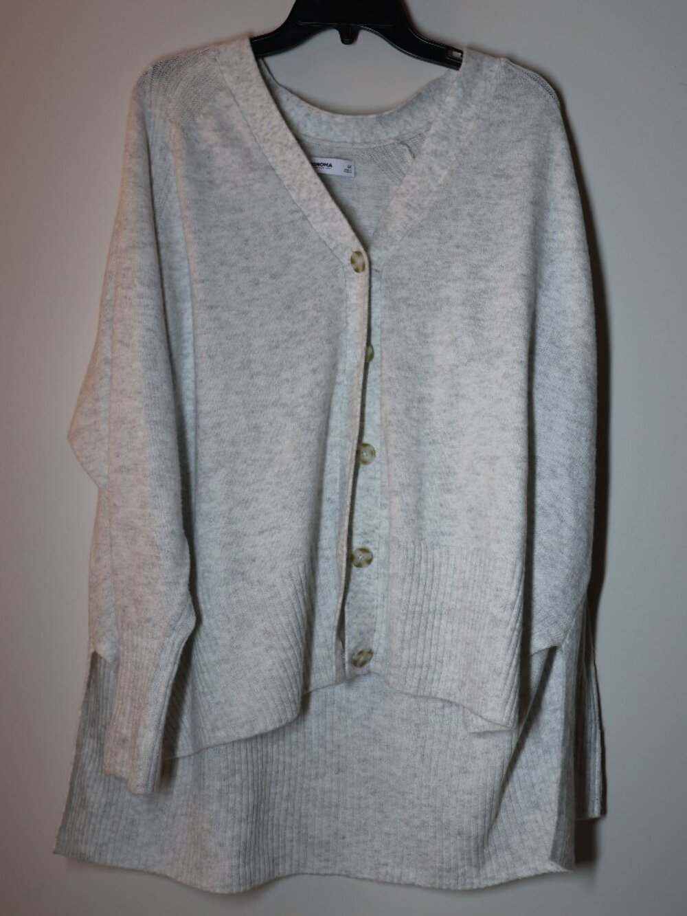Sonoma Size 2x Oversized Crewneck Button Up Sweater